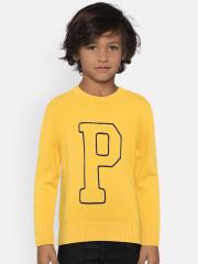 Pepe Jeans Boys Yellow Printed Sweater