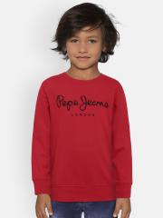 Pepe Jeans Boys Red Printed Sweatshirt