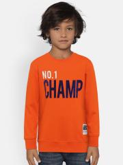 Pepe Jeans Boys Orange Printed Sweatshirt