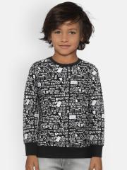 Pepe Jeans Boys Black & White Printed Sweatshirt