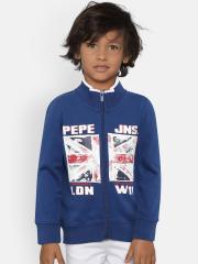 Pepe Jeans Boys Navy Blue Printed Sweatshirt