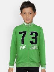 Pepe Jeans Boys Green Printed Sweatshirt