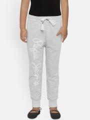 Pepe Jeans Boys Grey Solid Joggers