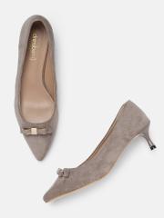 DressBerry Women Taupe Solid Pumps