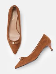 DressBerry Women Tan Brown Solid Pumps