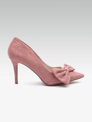 DOROTHY PERKINS Women Dusty Pink Solid Pumps with Bow Detail