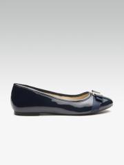 Carlton London Women Navy Blue Solid Ballerinas