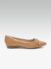 Carlton London Women Tan Brown Solid Ballerinas