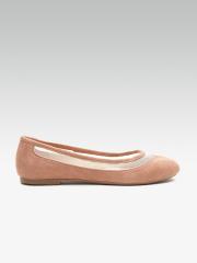 Carlton London Women Peach-Coloured Solid Ballerinas