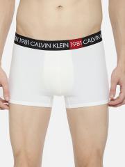 Calvin Klein Underwear Men White Solid Trunks NB2050100