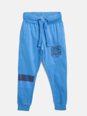 Flying Machine Boys Blue Solid Joggers