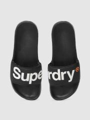 Superdry Men Black Printed Sliders