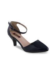 SHUZ TOUCH Women Navy Blue Solid Sandals