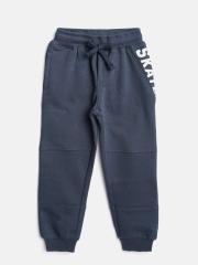 Allen Solly Junior Boys Navy Blue Solid Joggers