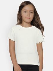 Allen Solly Junior Girls White Embellished Top