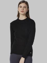 Park Avenue Women Black Solid Pullover Sweater