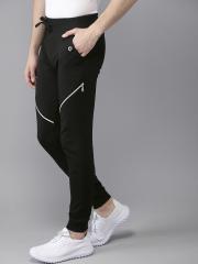 Campus Sutra Men Black Solid Joggers