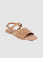 Allen Solly Women Dusty Pink Solid Open Toe Flats