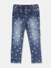 GAP Girls Blue Heart Skinny Jeans with Fantastiflex