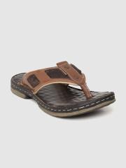 Lee Cooper Men Brown Leather Comfort Sandals