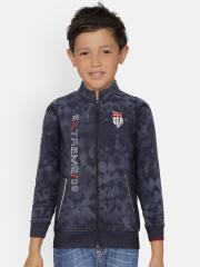 Monte Carlo Boys Navy Blue Printed Sweatshirt