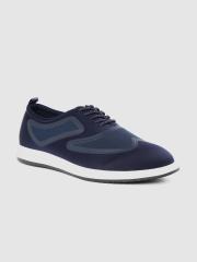 Louis Philippe Men Navy Blue Solid Sneakers