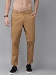 Roadster Men Khaki Regular Fit Solid Chinos