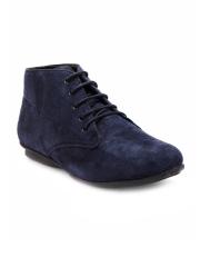 Bruno Manetti Women Navy Blue Biker Boots