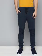 SINGLE Men Navy Blue Solid Joggers