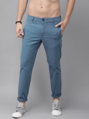 Roadster Men Blue Regular Fit Solid Chinos