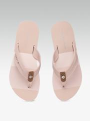 Tommy Hilfiger Women Pink Striped Flip Flops