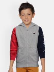 Tommy Hilfiger Boys Grey Hooded Sweatshirt