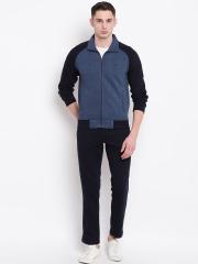 Monte Carlo Men Navy Blue Solid Tracksuit