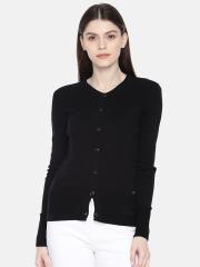 Park Avenue Women Black Solid Sweater