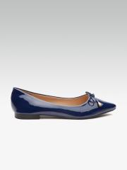 Carlton London Women Navy Blue Solid Ballerinas