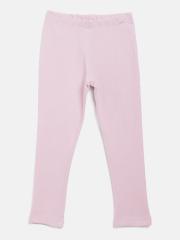 Nauti Nati Girls Pink Self-Design Leggings