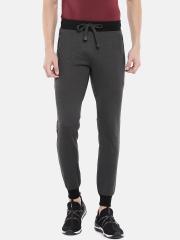 Sweet Dreams Men Charcoal Grey Solid Joggers