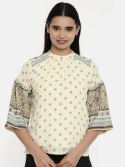 AND Women Beige Printed Top