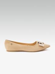 Carlton London Women Beige Solid Ballerinas