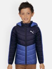 Puma Boys Blue Solid Active Sporty Jacket