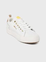 GAS Women White Solid Sneakers