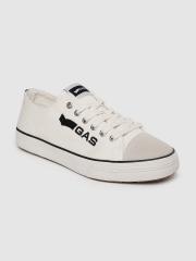 GAS Men White Solid Sneakers