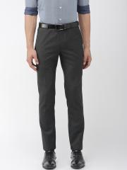 Raymond Men Grey Slim Fit Solid  Formal Trousers