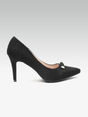 ELLE Women Black Solid Pumps