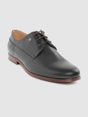 Louis Philippe Men Black Leather Formal Derbys