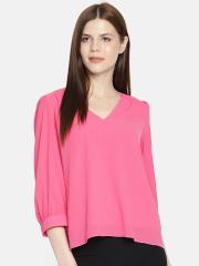 Vero Moda Women Pink Solid Top