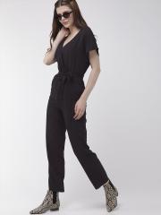 FOREVER 21 Women Black Solid Basic Jumpsuit