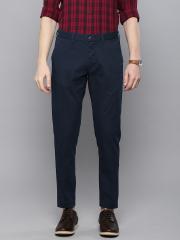 Louis Philippe Sport Men Navy Blue Slim Fit Solid Chinos