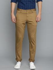 Louis Philippe Sport Men Khaki Slim Fit Solid Regular Trousers