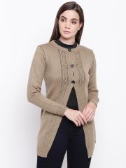 Cayman Women Beige Solid Cardigan